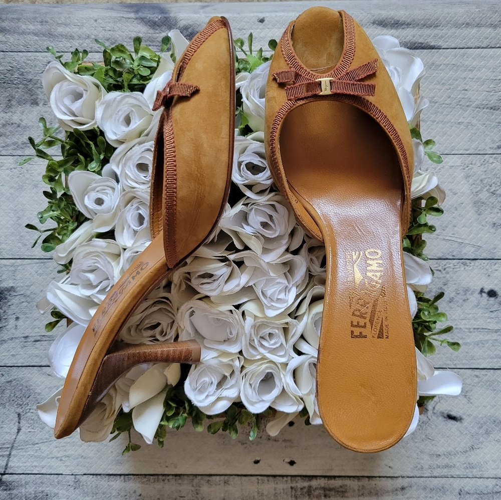 Salvatore Ferragamo Suede Mules - Picture 2 of 7